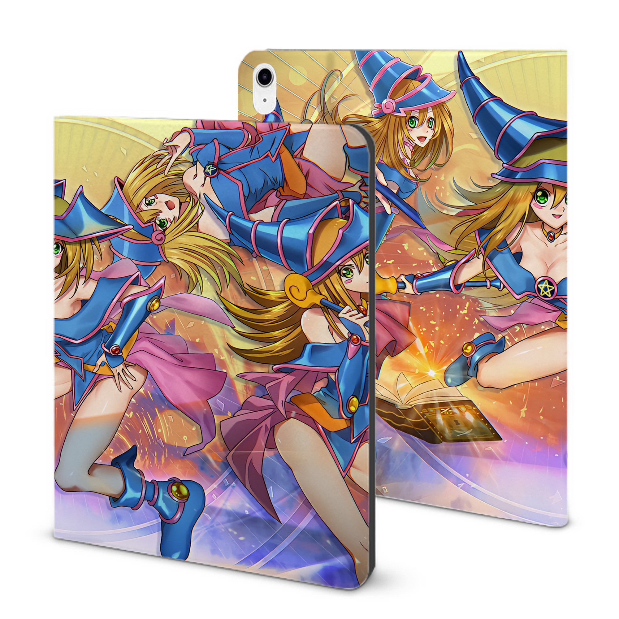 （画像用） 遊☆戯☆王 Yu-Gi-Oh! IPad ケース ブック型 PUレザー TPU 耐衝撃 軽量 薄型 ペン収納なし 全面保護 IPad 各モデル対応